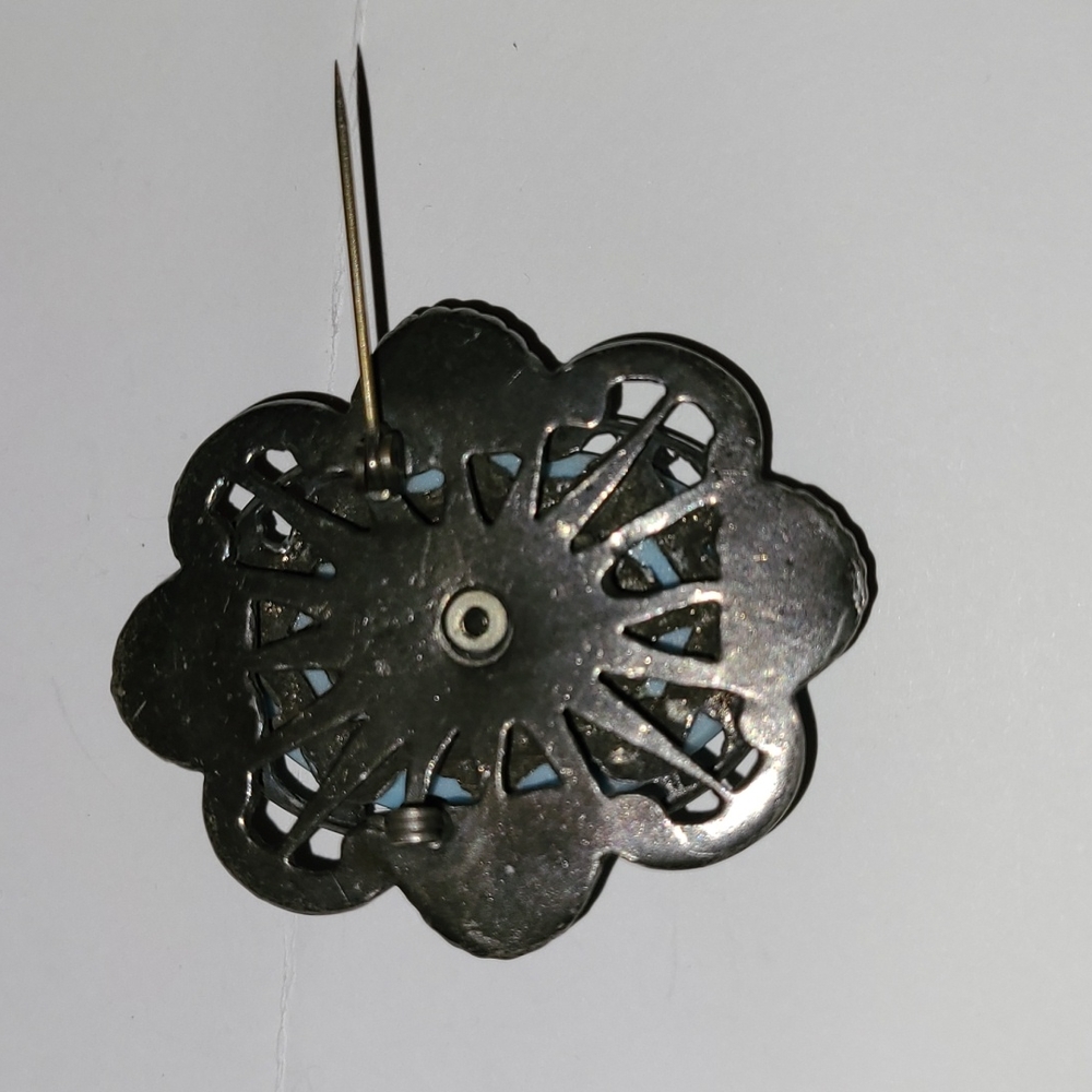 Vintage Neiger Bros Egyptian Revival Cameo Brooch Pin Czech Glass Antique EUC - Picture 4 of 7